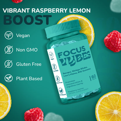 Vybes Focus & Clarity Gummies – Cognitive & Mental Performance Support – 60 Gummies