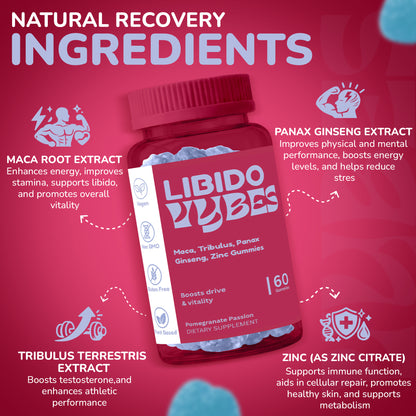Vybes Libido Support Gummies – Desire, Vitality & Performance Formula – 60 Gummies