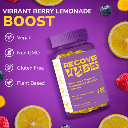 Vybes Recover Gummies – Muscle Recovery & Post-Workout Support – 60 Gummies