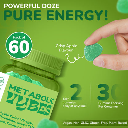 Vybes Metabolic Support Gummies – Metabolism & Energy Balance Formula – 60 Gummies