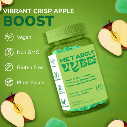 Vybes Metabolic Support Gummies – Metabolism & Energy Balance Formula – 60 Gummies