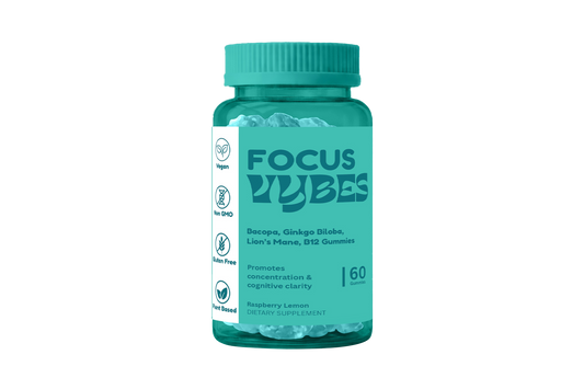 Vybes Focus & Clarity Gummies – Cognitive & Mental Performance Support – 60 Gummies