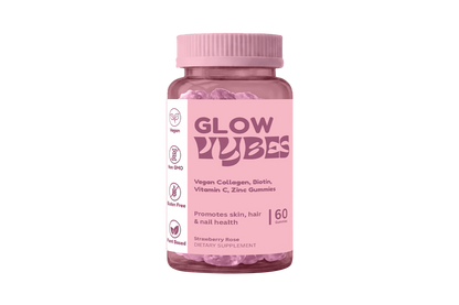 Vybes Glow Beauty Gummies – Skin, Hair & Nails Support with Biotin – 60 Gummies