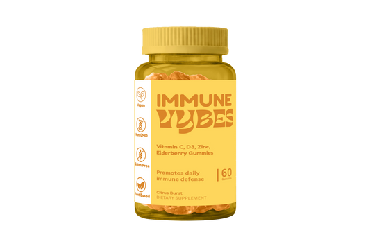 Vybes Immune Defense Gummies – Vitamin C, Zinc & Antioxidant Support – 60 Gummies